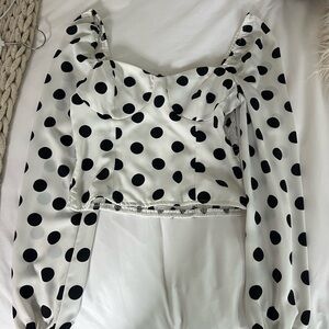 Polka Dot Bustier Top